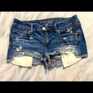 American eagle shortie jean shorts size 10